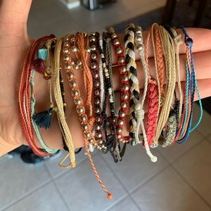 Lot of Pura Vida bracelets with stickers